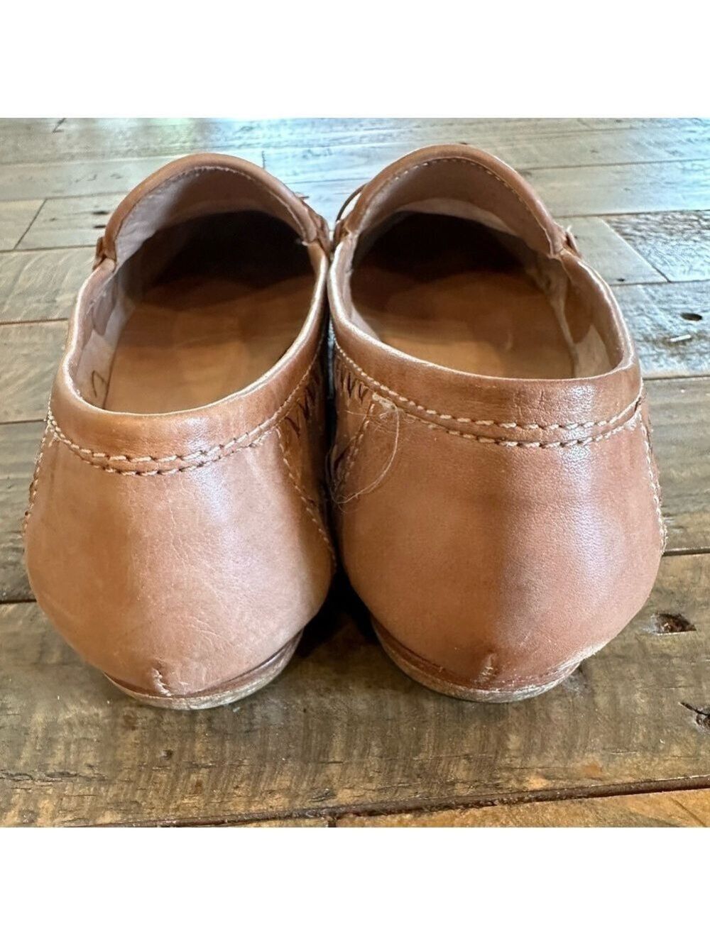 Sesto Meucci Tan Leather Tasseled LoafersSize 6.5N - Picture 4 of 7